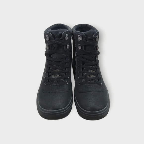 NWOB MERRELL HOLLY 2 BLACK LEATHER &  TEXTILE ANKLE BOOTS Womens Size 10 - Picture 4 of 6